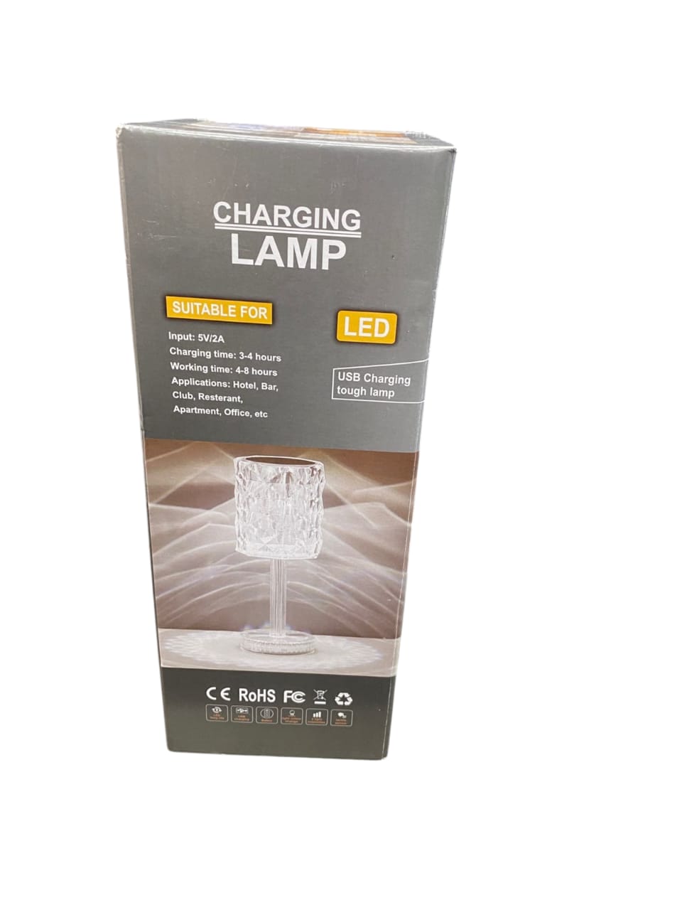 Miniatura 2 de LAMPARA DE MESA CRISTAL LED RECARGABLE